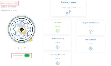 معرفی ۴ وب سایت و اپلیکیشن قبله نمای آنلاین برای تعیین جهت قبله در منزل