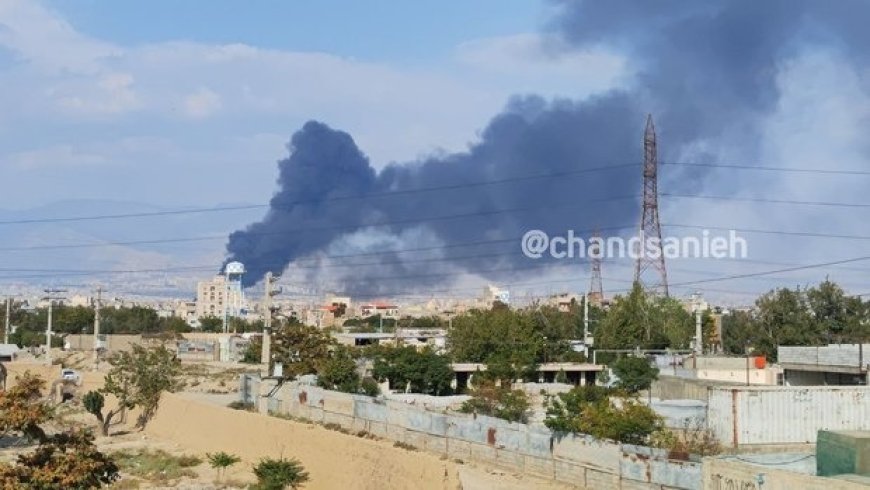 حریق گسترده در بازار آهن شادآباد؛ علت دود مشاهده شده در غرب تهران