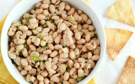 سالاد لوبیا سفید با تن ماهی؛ یک سالاد خوشمزه و خاص