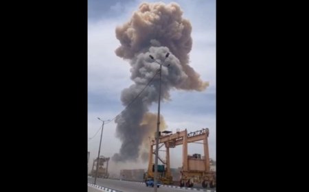 انفجار مهیب مخزن سوخت در بندر شهید رجایی