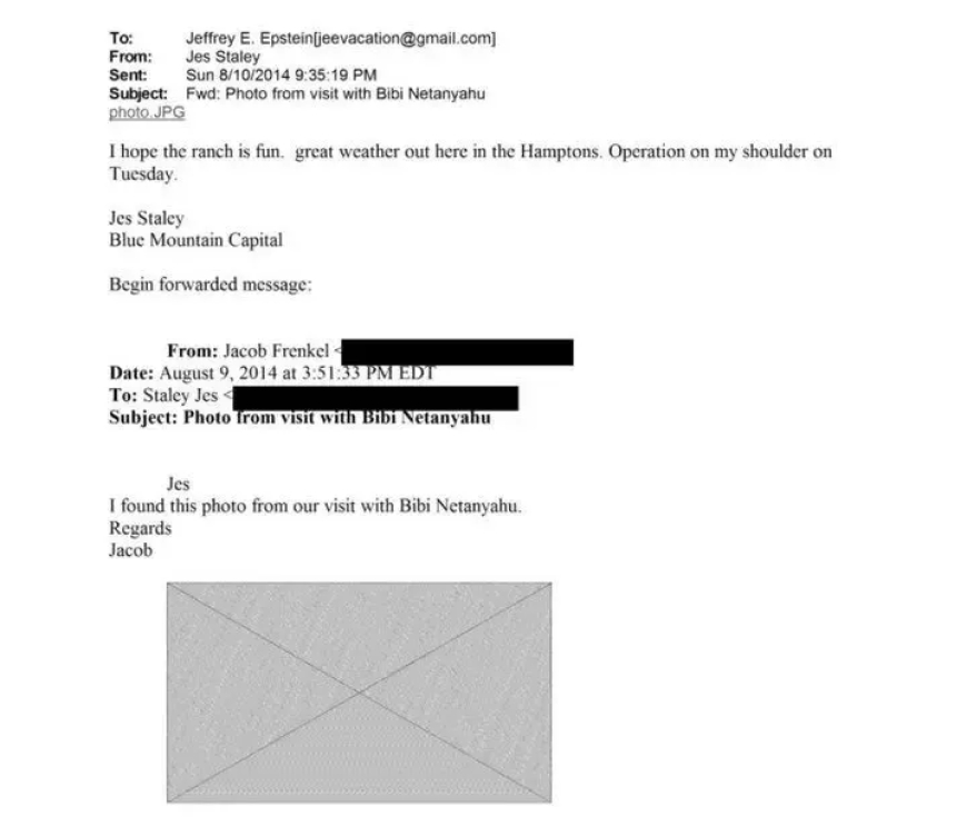 US Removes Netanyahu’s Picture from Epstein Archive